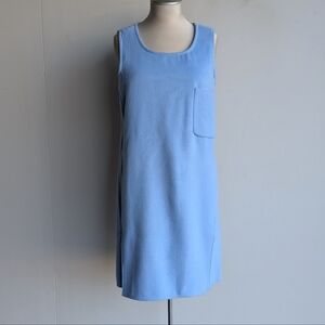 Blue Fleece Sweater Dress